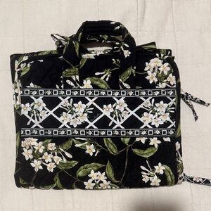 Vera Bradley Black Floral Toiletries Travel Bag